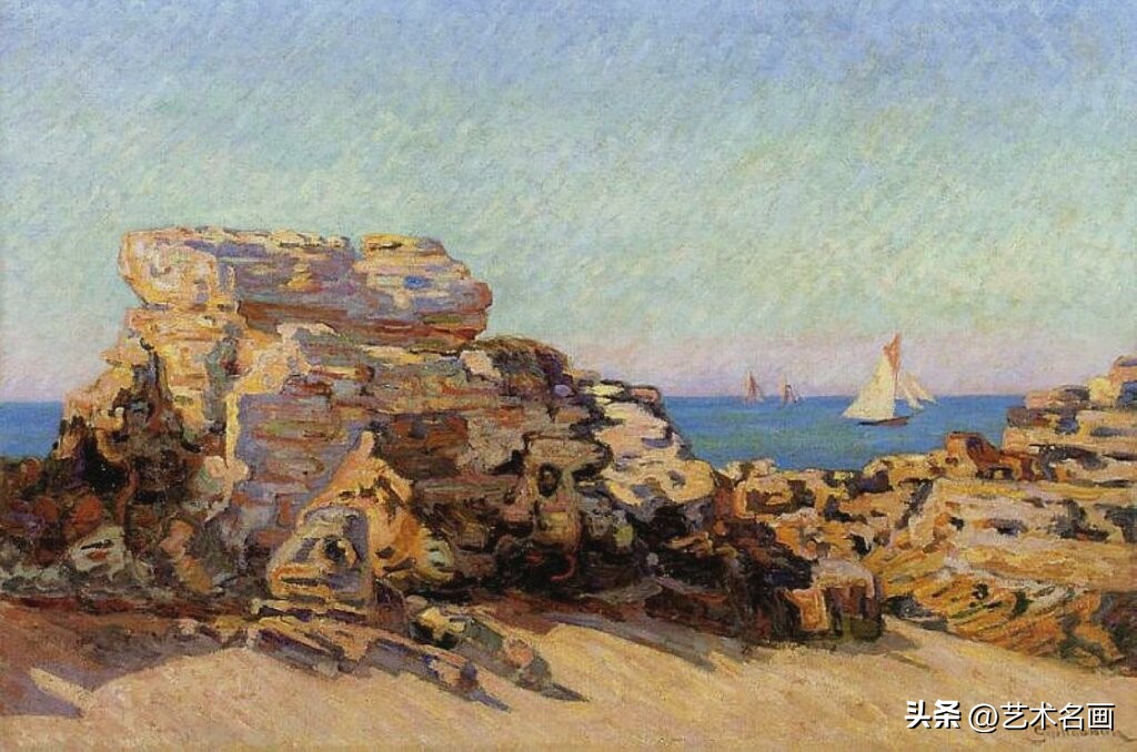 美国印象派大师春天的风景画,色彩丰富的印象派