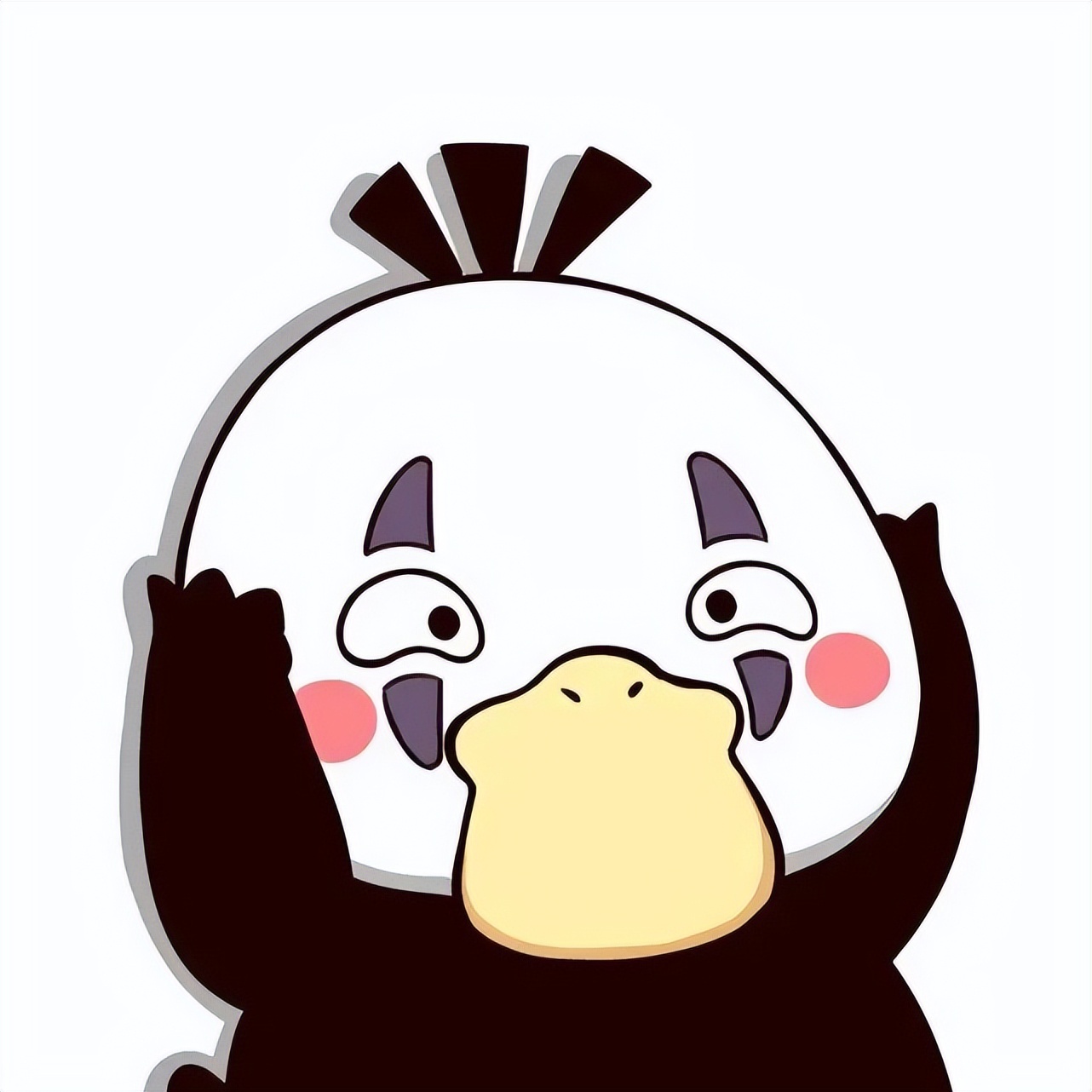 与可达鸭同类型的头像,动物可达鸭头像情侣