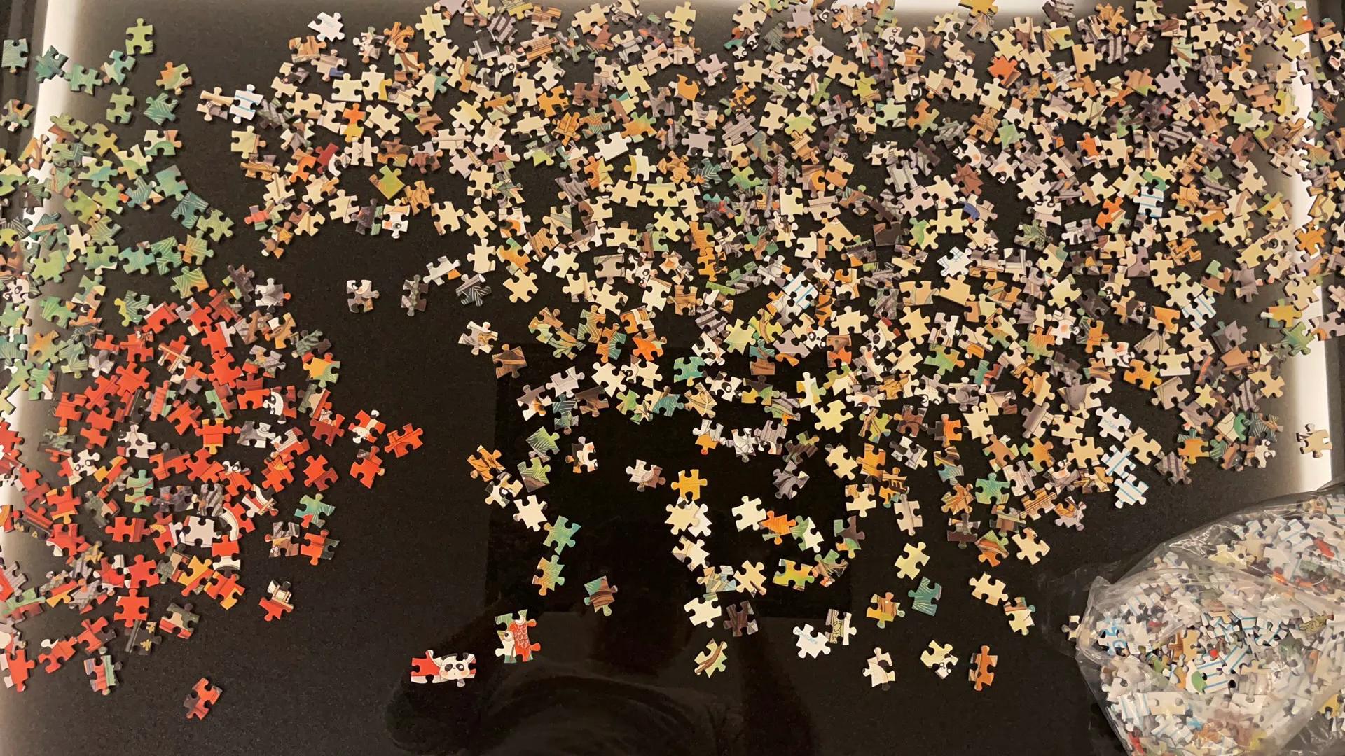 如何快速的拼完120块拼图,怎么快速拼1000块拼图教程