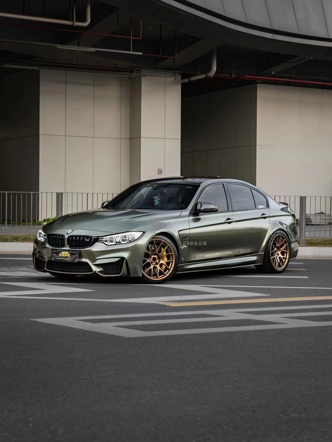 宝马m3改色膜水晶纳多灰,icr砂金石绿