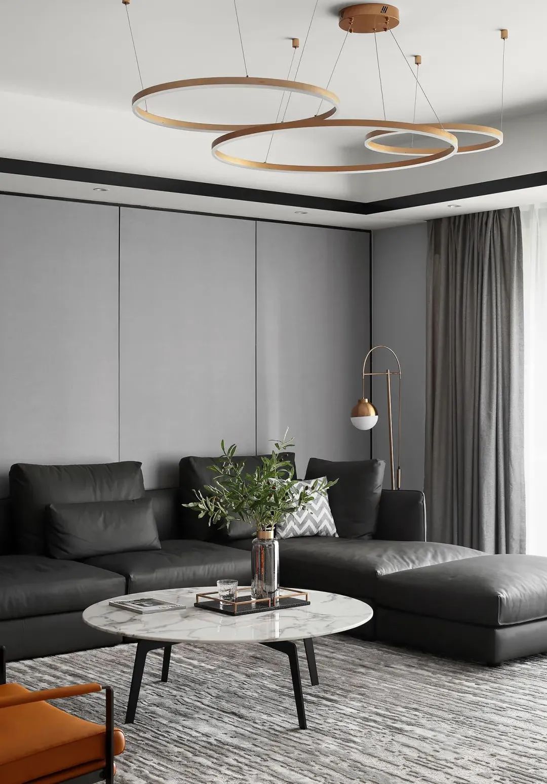 吧台设计效果图客厅到餐厅的隔断,客餐厅吧台隔断柜简约现代