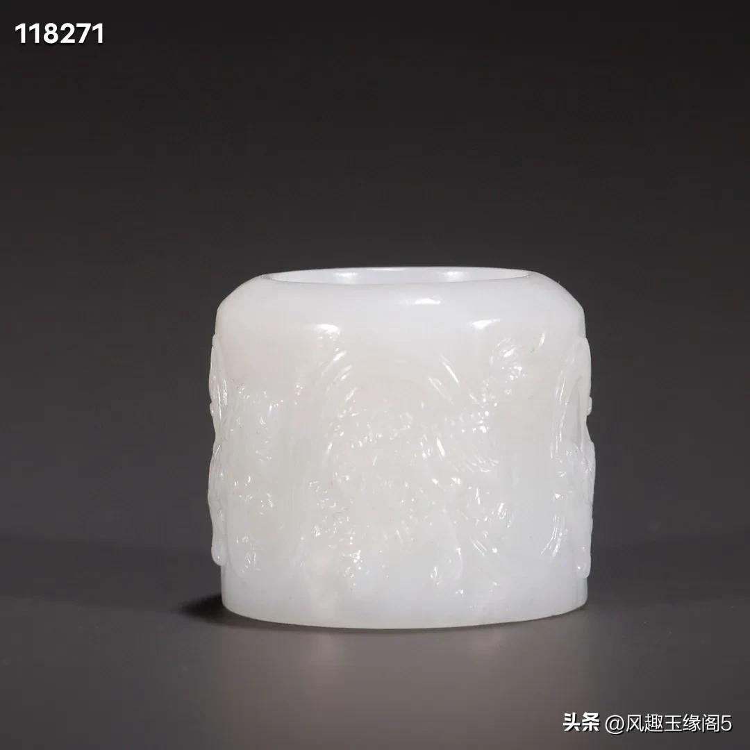 和田玉扳指大号,和田玉青花扳指尺寸