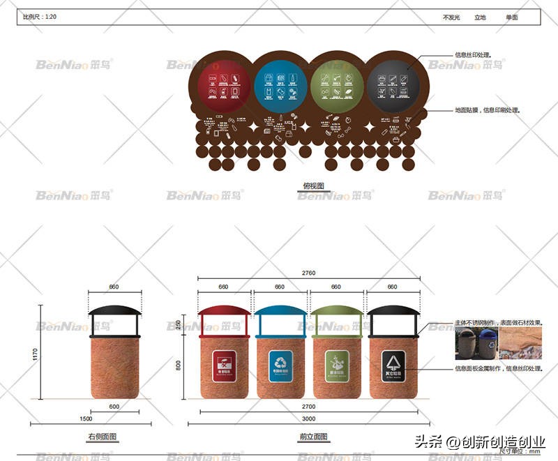 垃圾桶改造设计,分类垃圾桶设计效果图