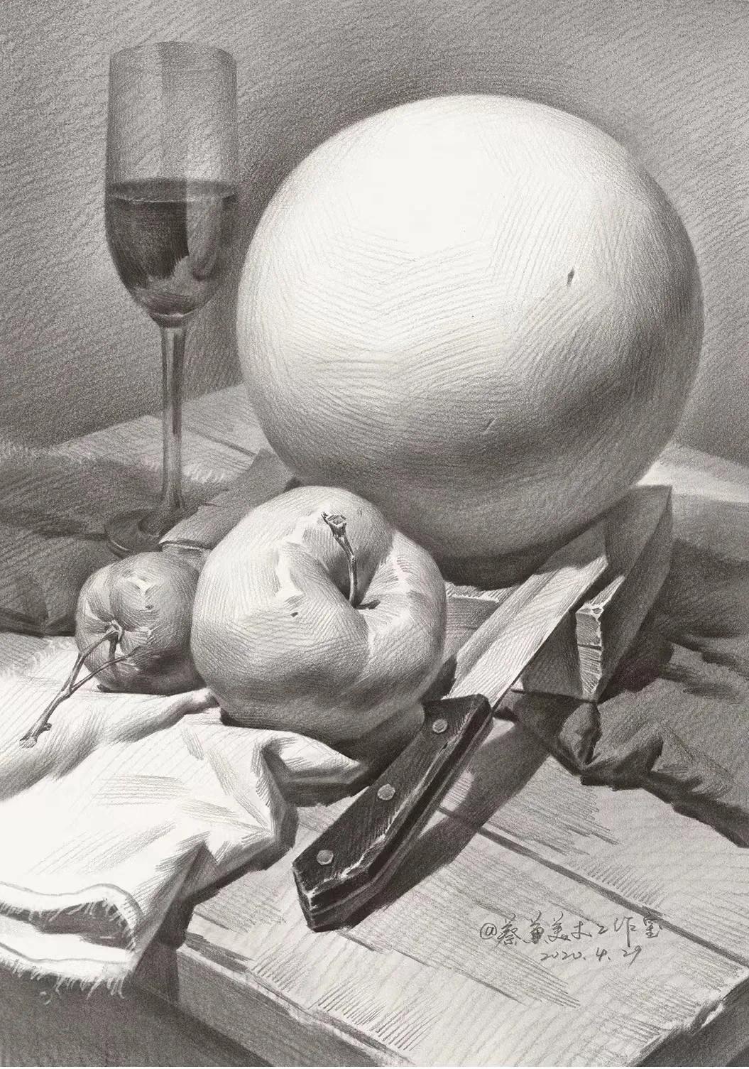 素描暗部画糊了,素描静物暗部该重到什么程度