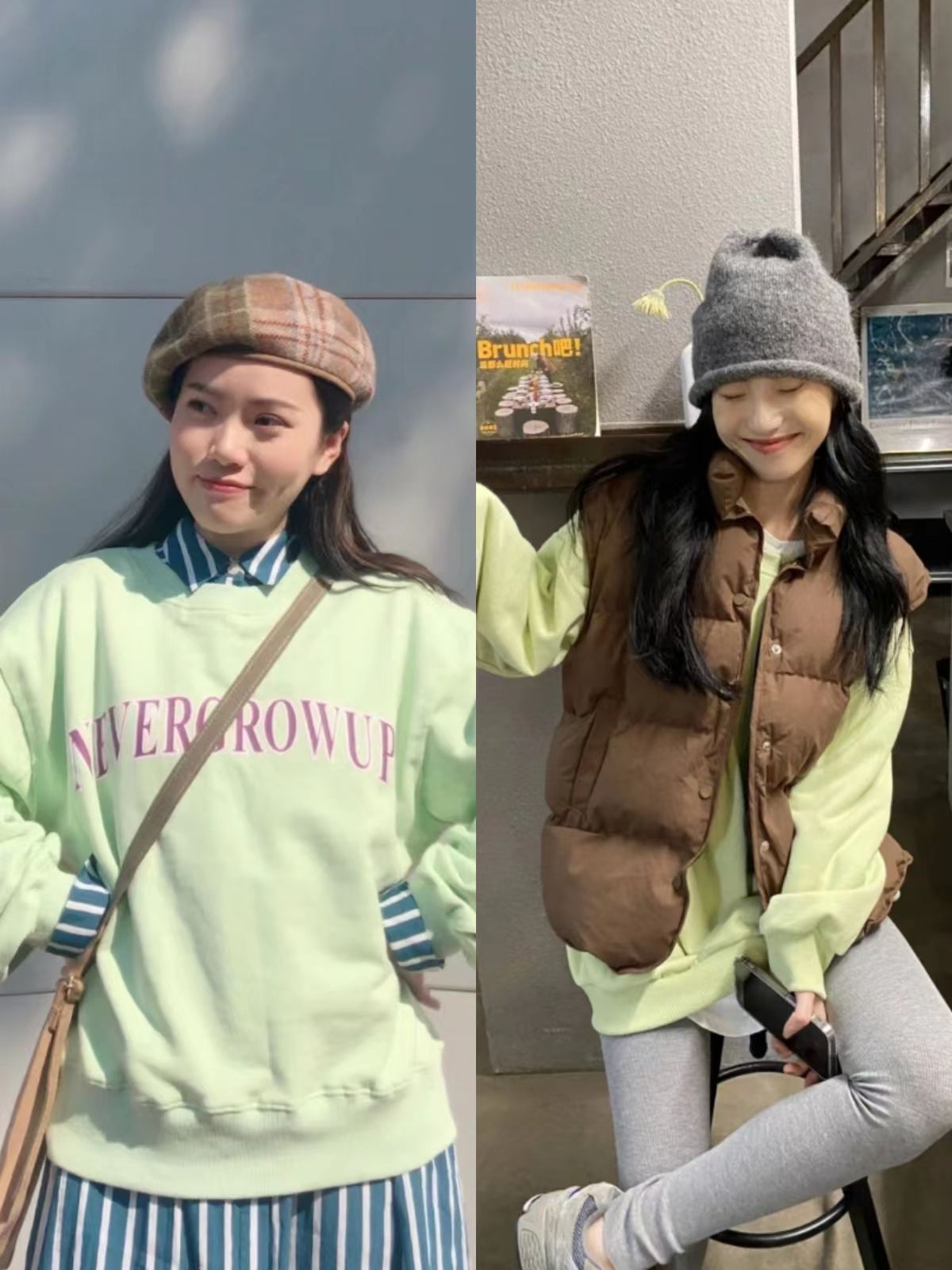 时髦小姐姐教你温柔风穿搭,超实用时尚的同色系穿搭