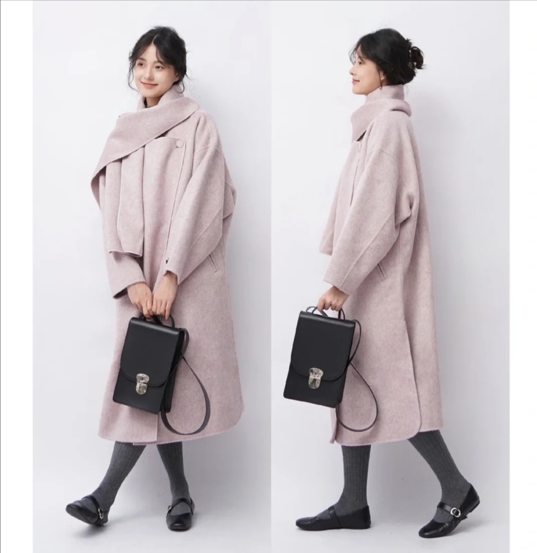 冬天长大衣搭配高级感,气质冬季穿搭长衣长裤