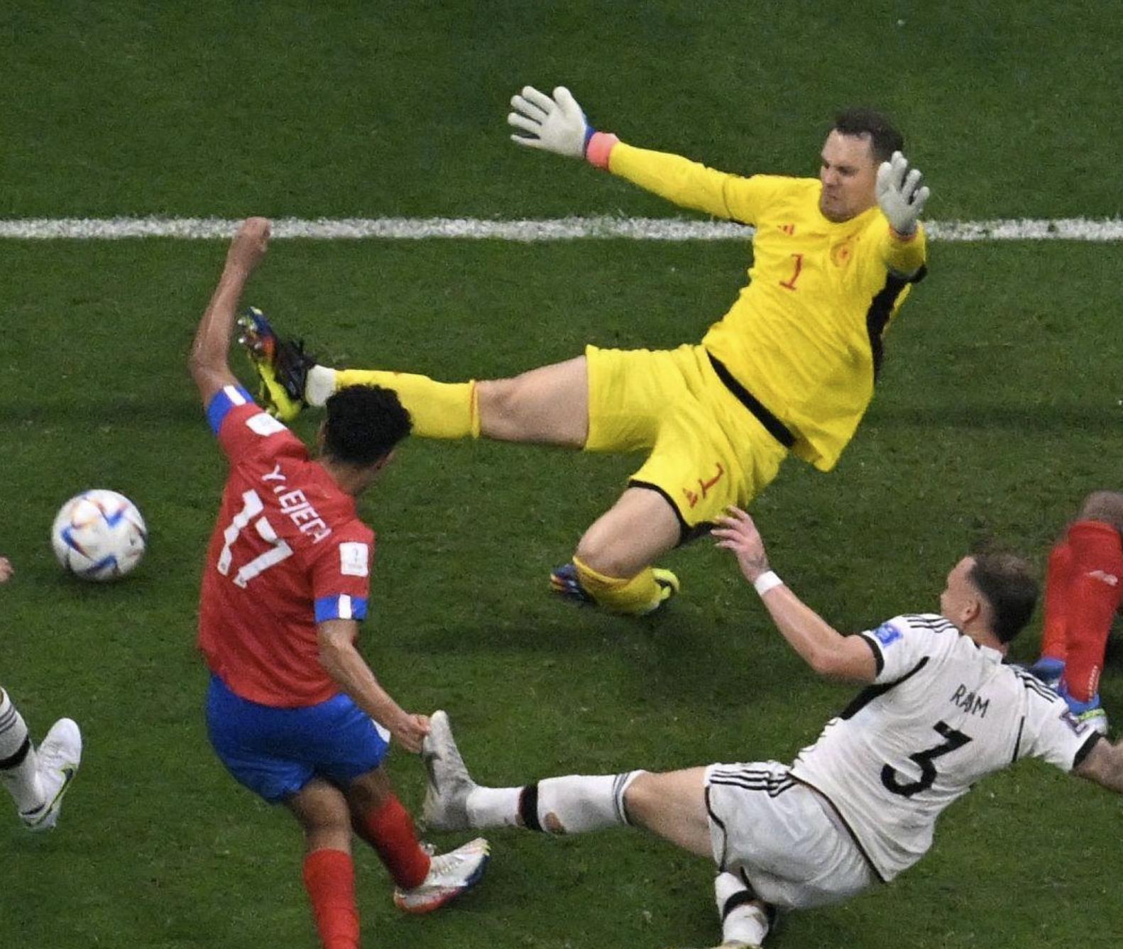 德国4比2哥斯达黎加诺伊尔出击,德国0:2日本诺伊尔出击