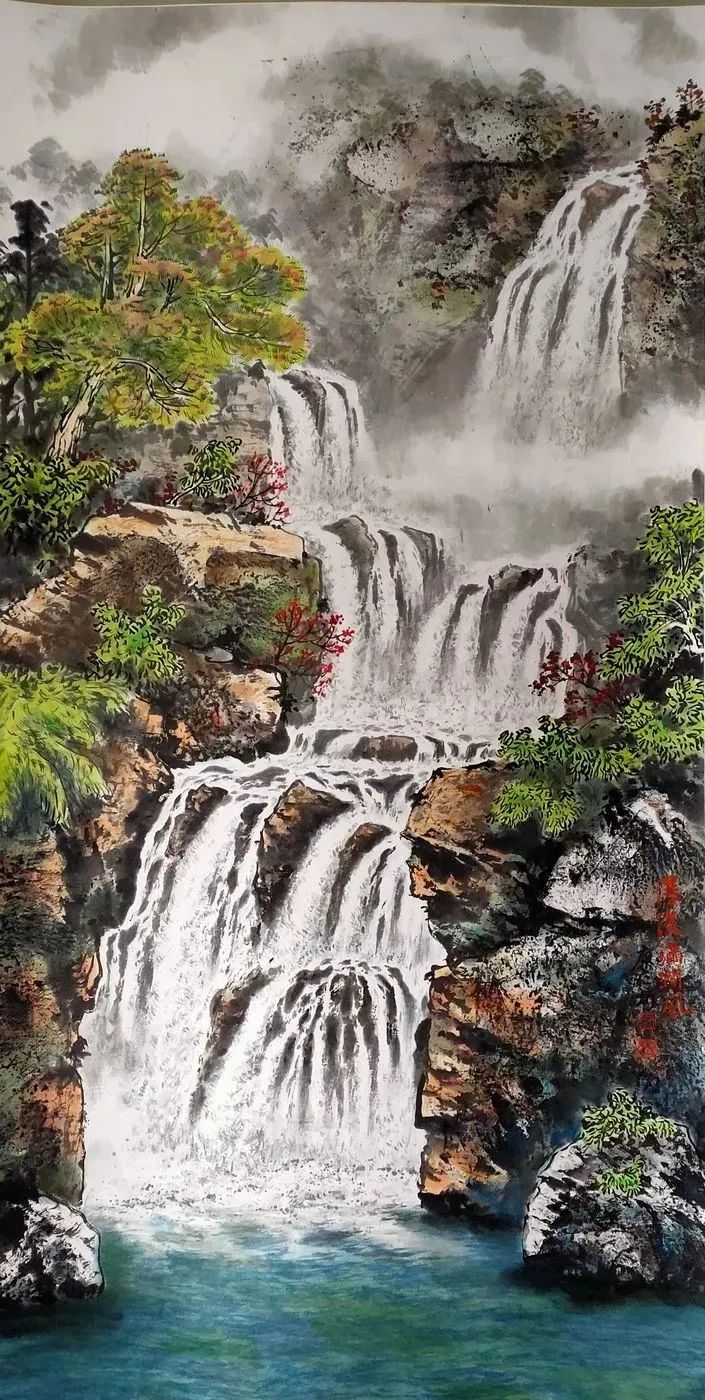 智水仁山行书书法,智水仁山书法