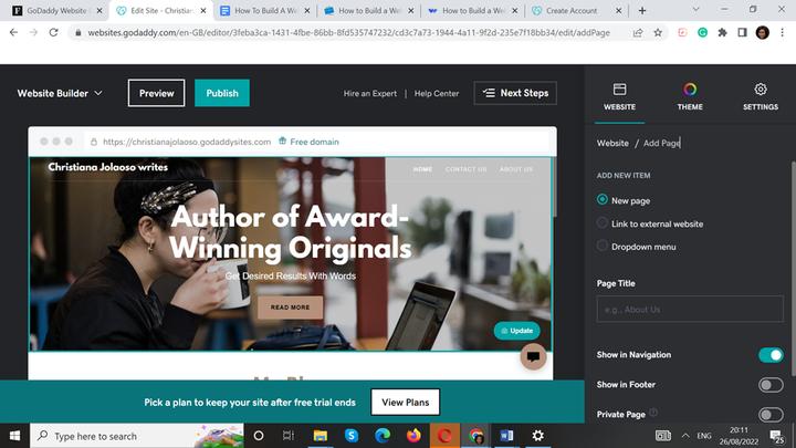 教你使用GoDaddy创建网站（保姆级教程）