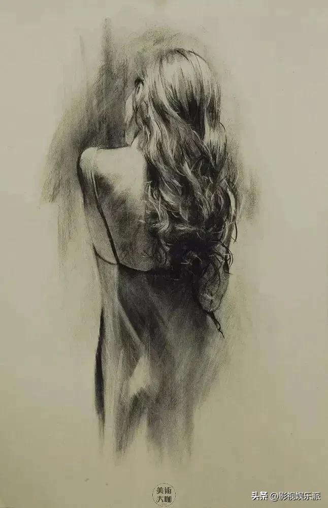 女人素描艺术作品欣赏,超漂亮女性素描画法