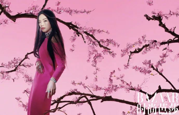 赵丽颖一头红发绚丽吸睛,赵丽颖红发造型