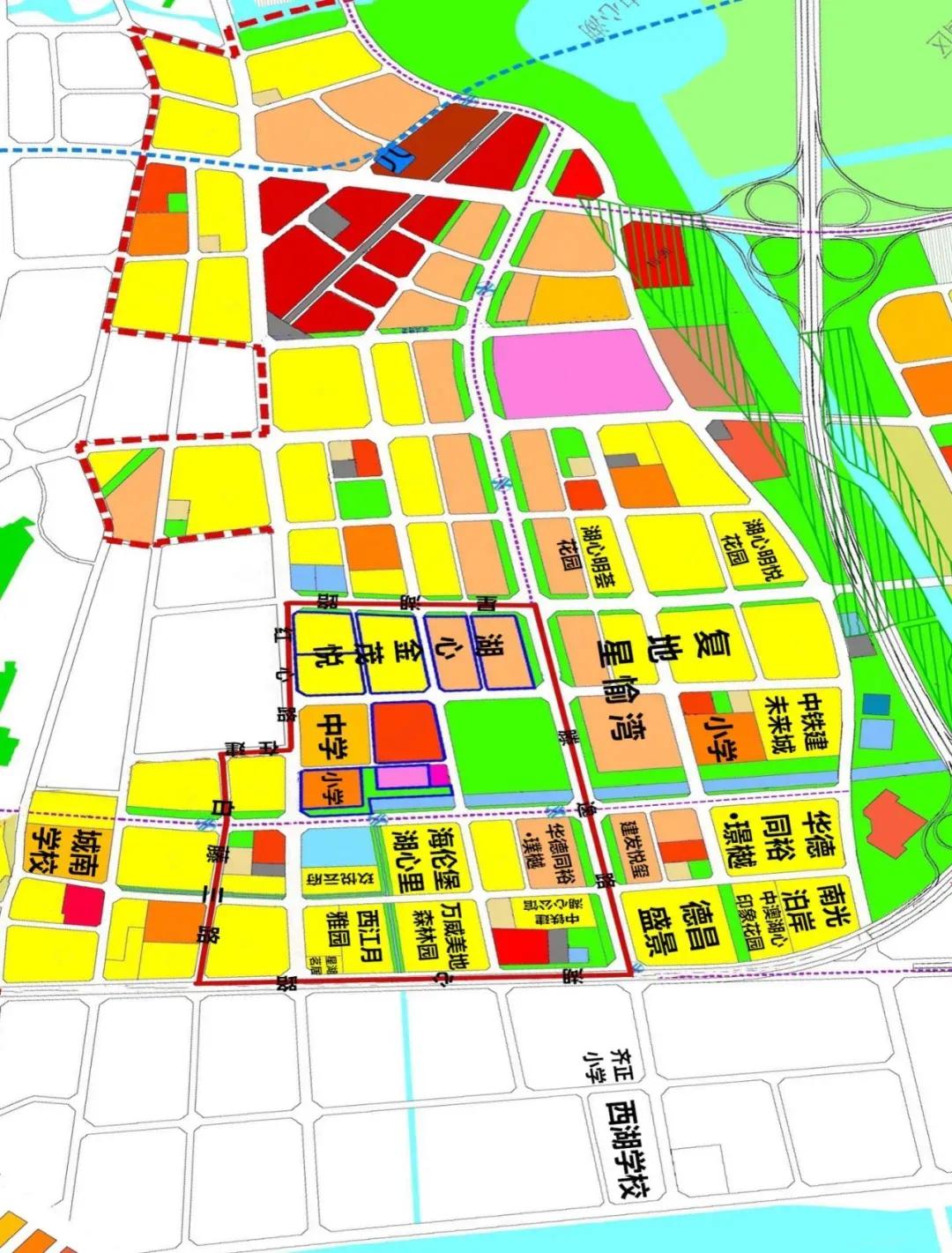 惊喜！湖心新城金茂中小学、湖心小学学区划分来了