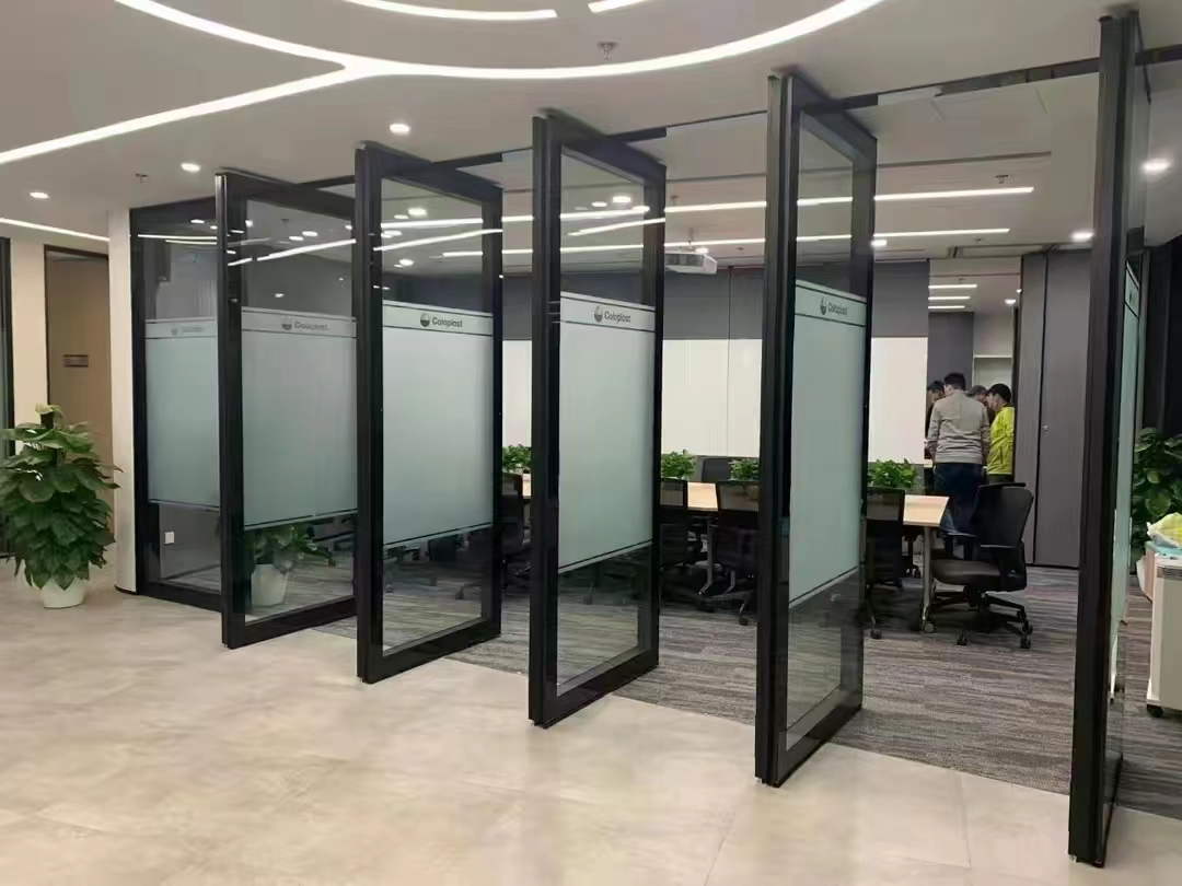 办公室玻璃隔断墙装修效果图,公寓卫生间玻璃隔断墙和门