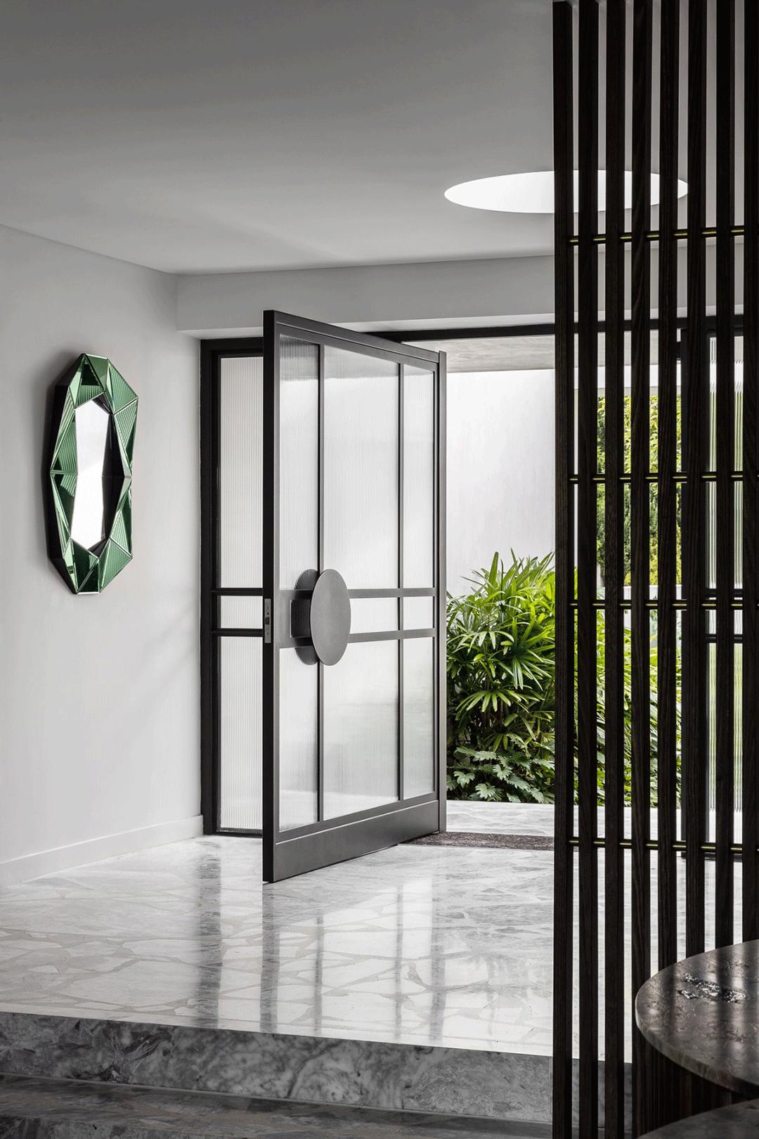 花园式极简清水混凝土别墅,混凝土极简别墅