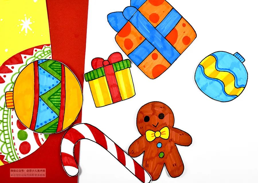 儿童画圣诞节袜子步骤大全,圣诞节的多个圣诞袜怎么画