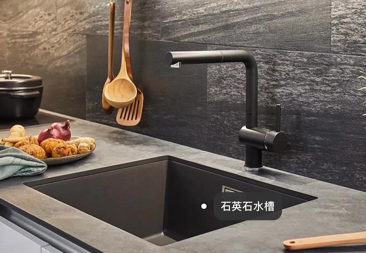 水槽怎么选好看又实用石英石水槽,石英石水槽和不锈钢水槽怎么选