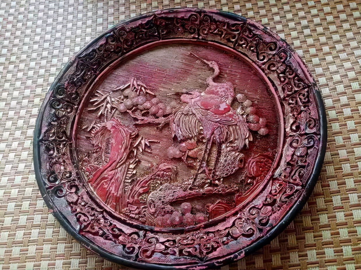 松鹤延年描金,松鹤延年核雕