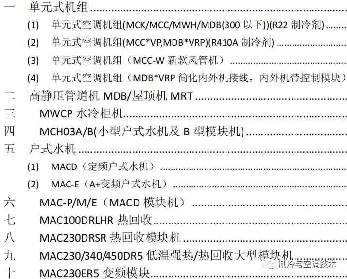 30多种空调点检拨码调试手册+水机氟机技术手册+监控+视频+软件