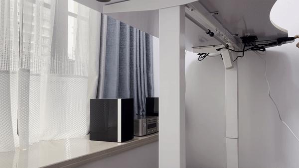 升降桌办公室改造,升降办公椅加装小桌板