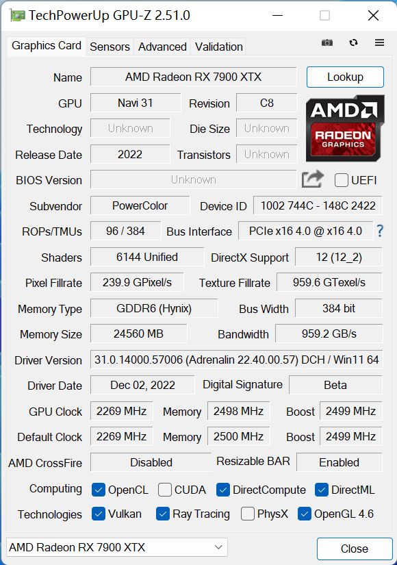 amd发布rx7900系列显卡光追,amdrx7900显卡测试