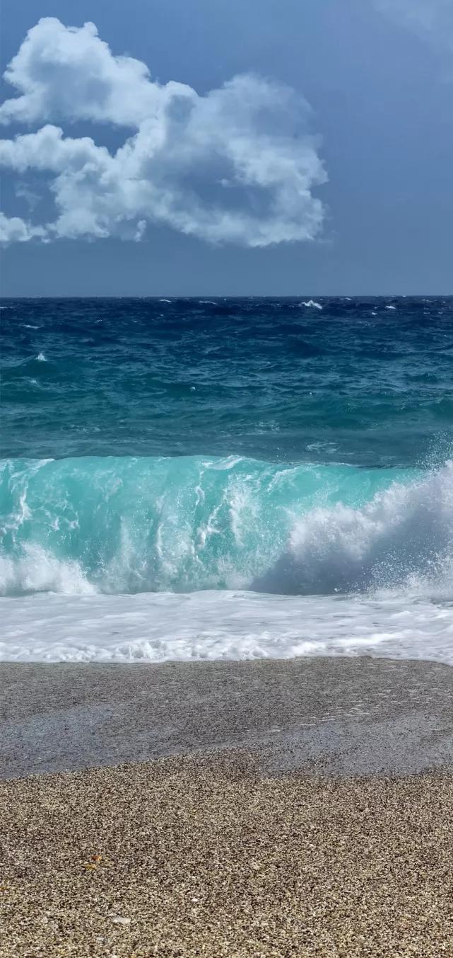 美丽的碧海蓝天壁纸,2018蓝色大海夏天壁纸