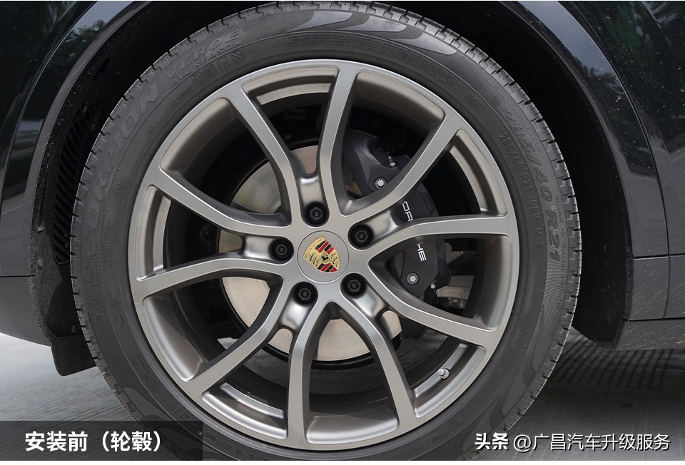 卡宴22寸exclusivedesignsport轮毂,20款保时捷卡宴coupe改色