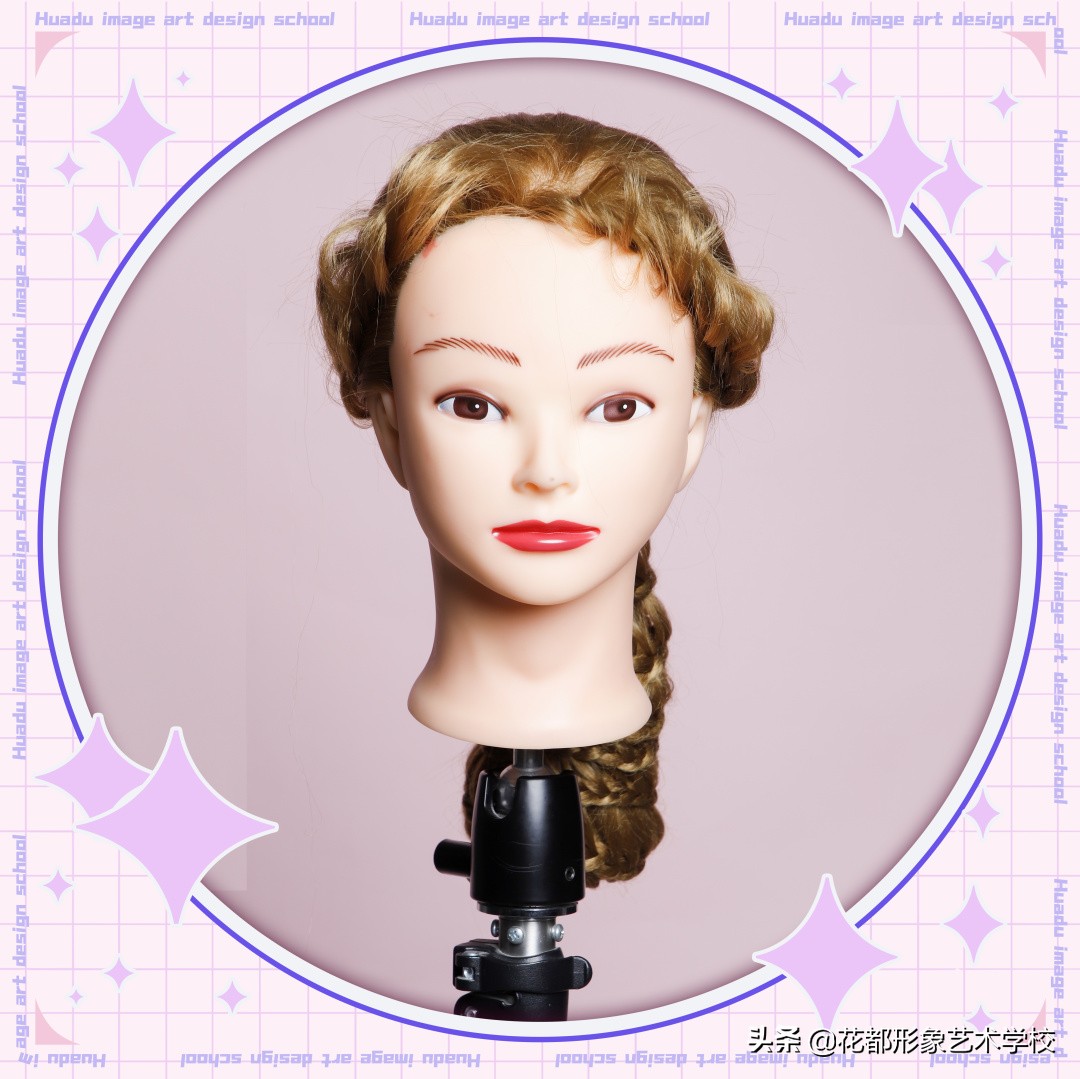 唯美学生编发教程,学化妆学美甲来花都