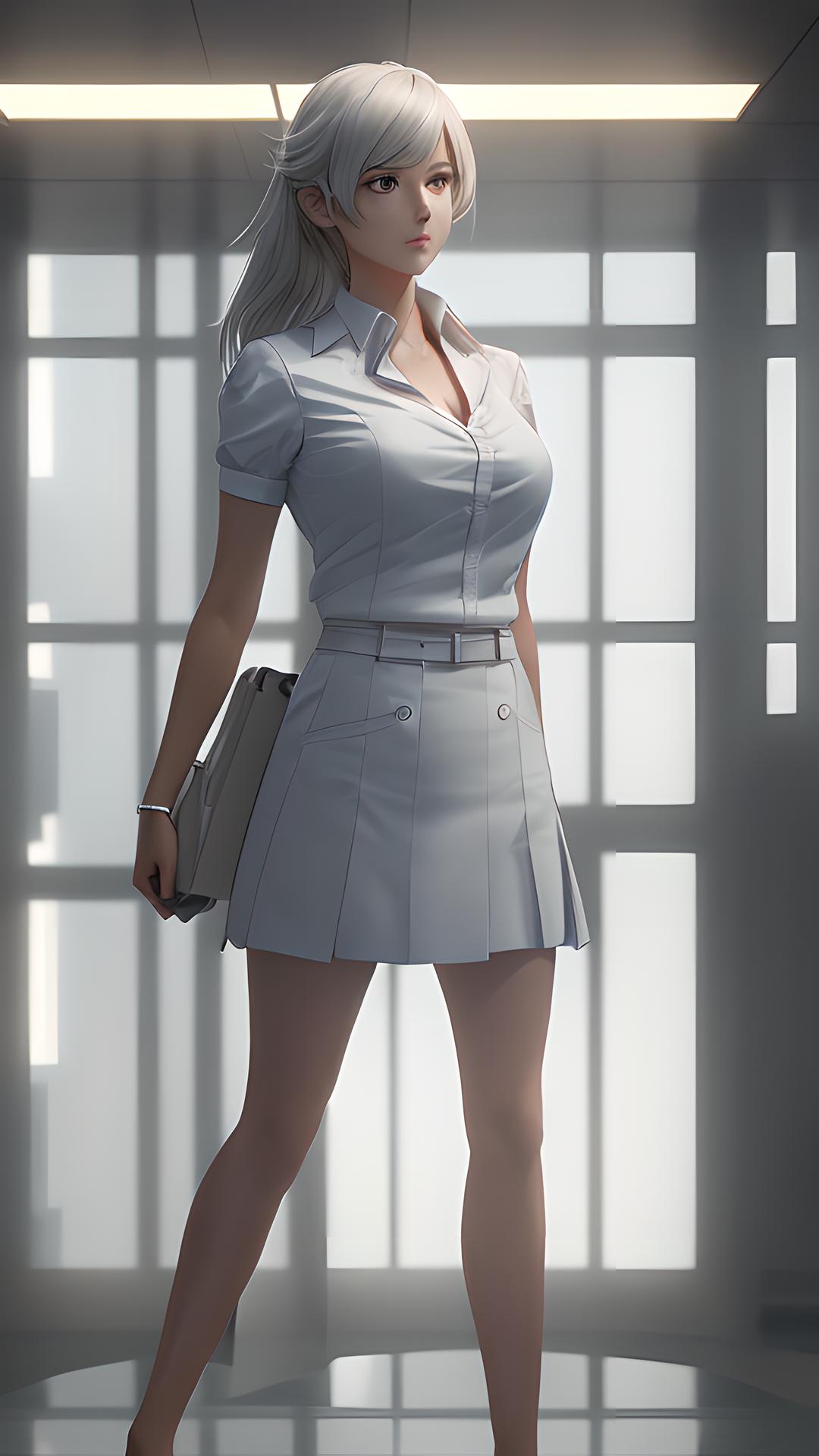 动漫办公室高清壁纸,二次元上班族壁纸