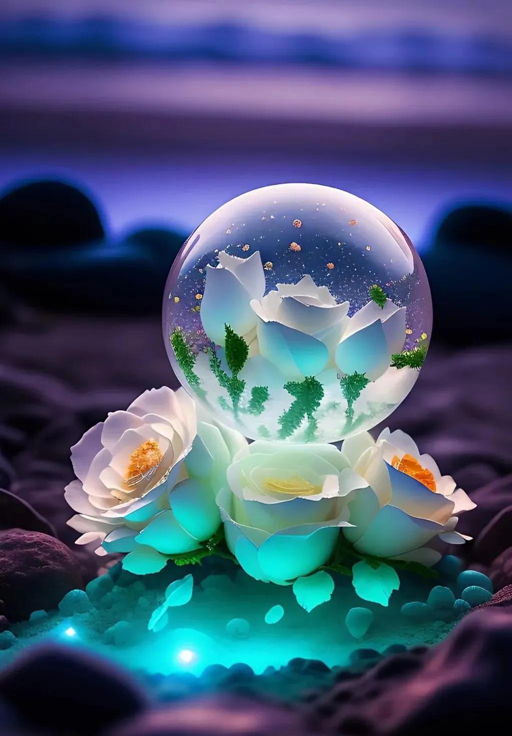 水晶玫瑰花之恋,水晶之恋花朵