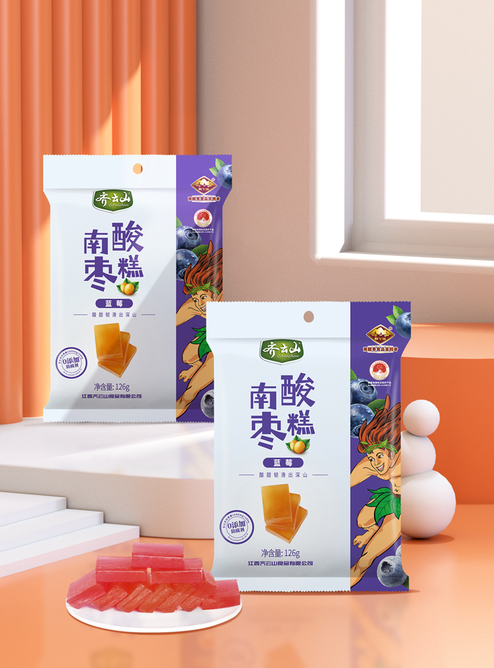 齐云山蓝莓味酸枣糕,齐云山蓝莓酸枣糕