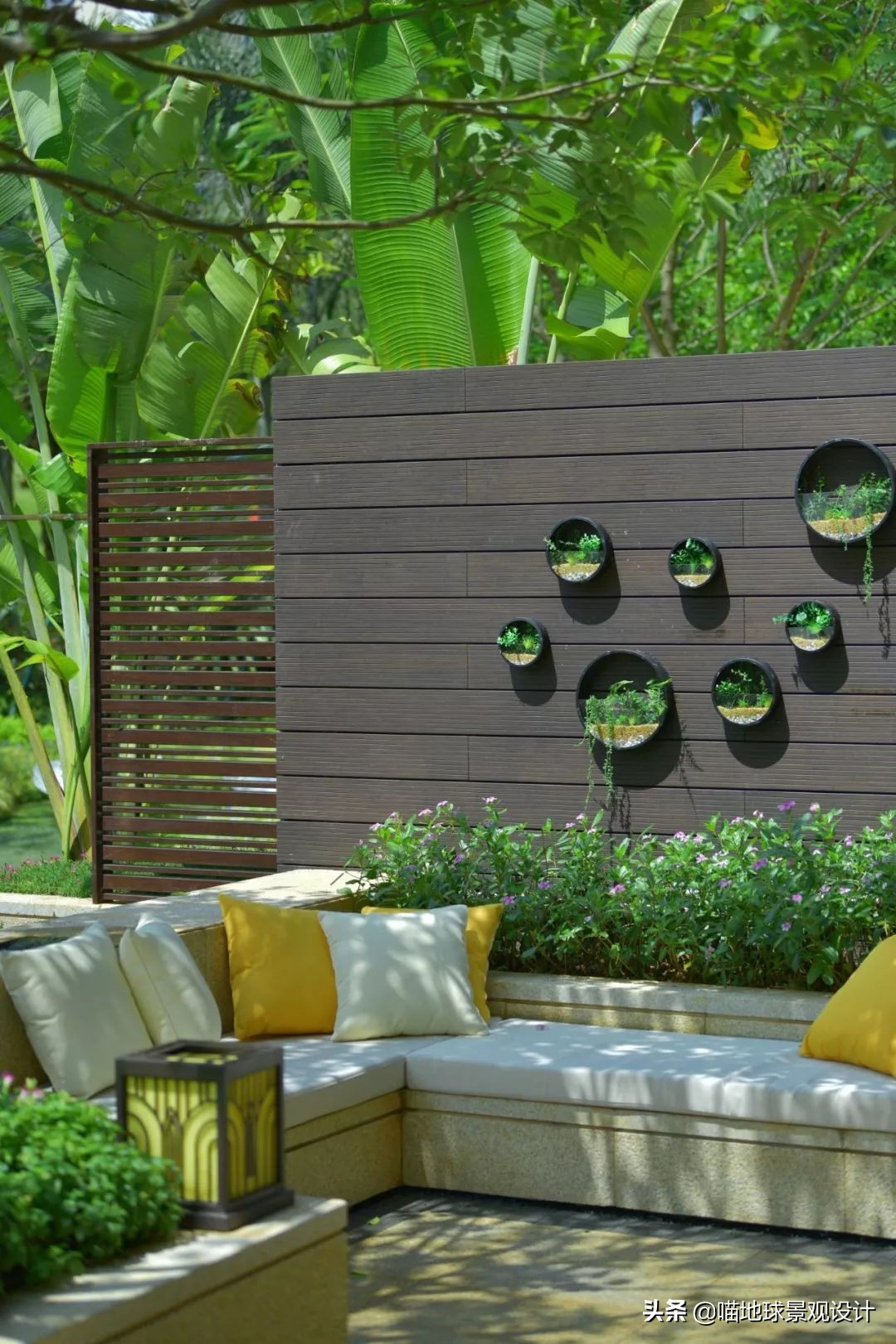 60平方别墅庭院效果图大全,60款优秀的别墅庭院创意背景景墙