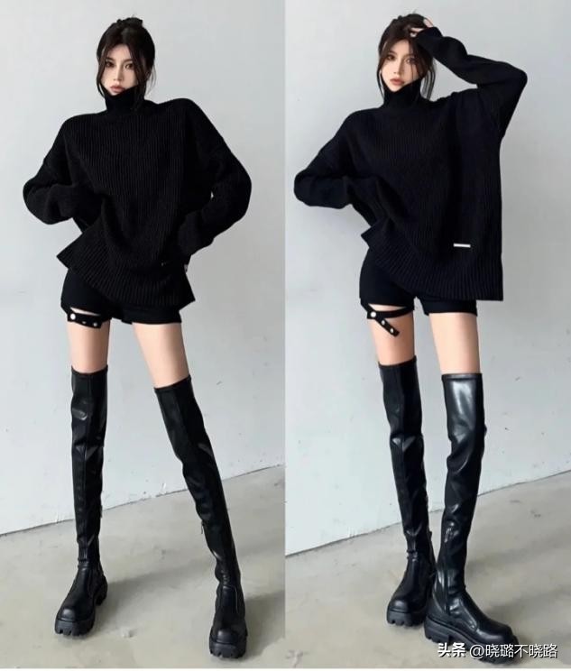 “过膝靴”买了却不会搭？教你3种搭配套路，既显高显瘦还洋气