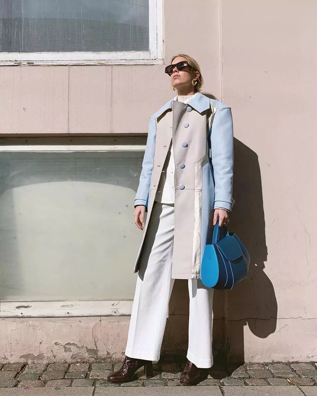 蓝色穿出秋冬高级感,蓝色穿出春天的高级感