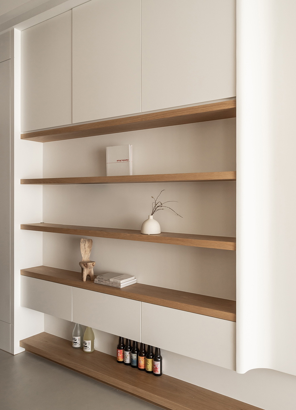 卧室日式吧台,108平方厨房客厅一体带吧台效果图