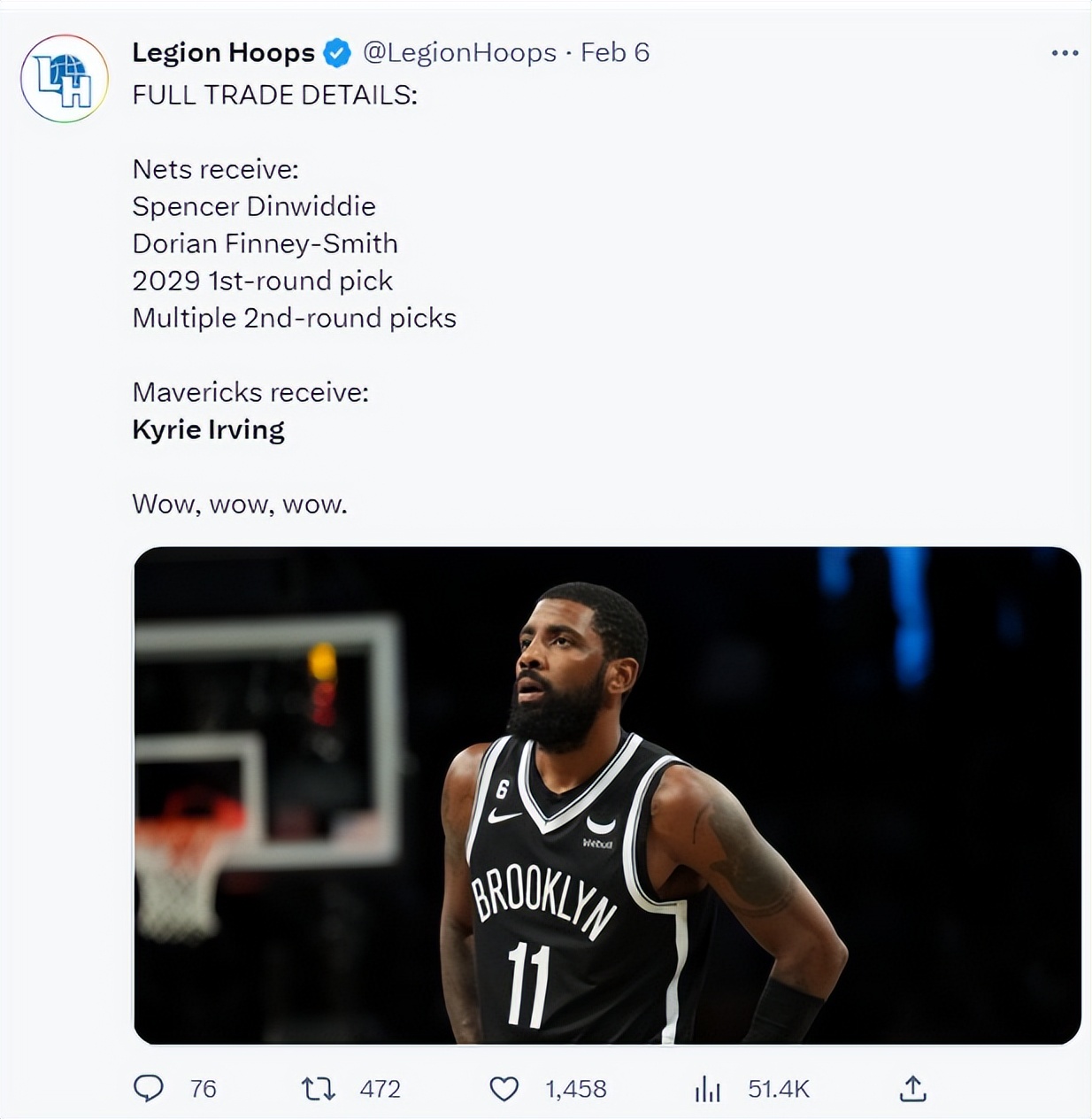 欧文在独行侠砍下32分7板集锦,欧文被交易到独行侠东契奇首秀