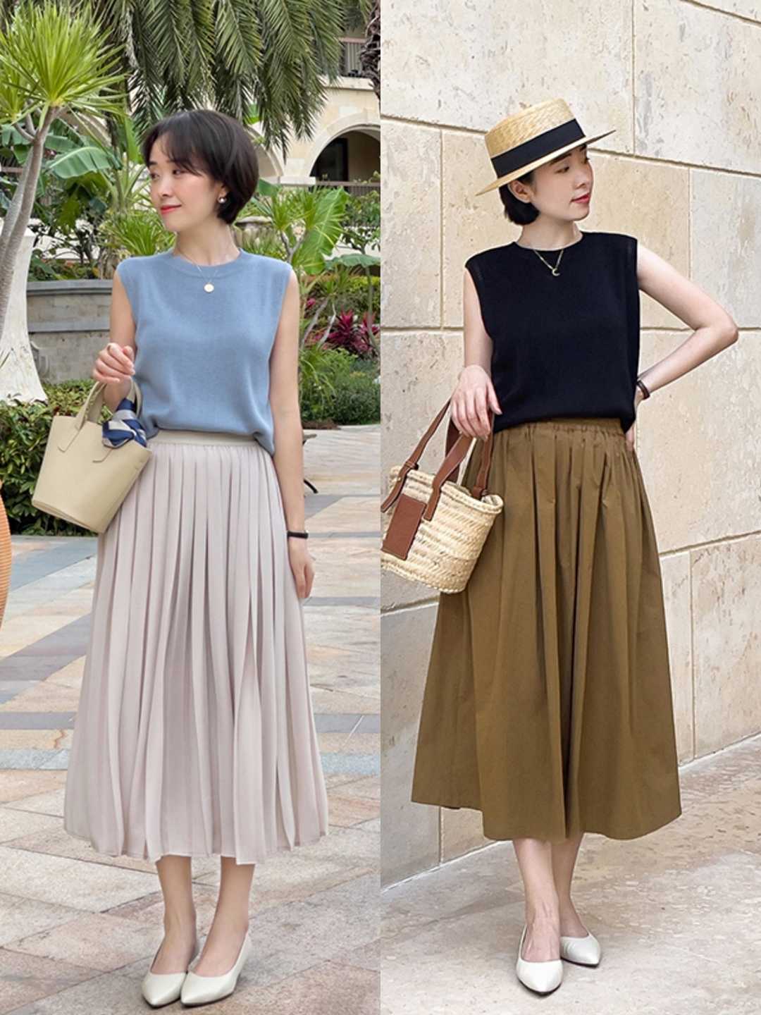 半身裙的正确搭配方法,半身裙的四种时髦搭配技巧