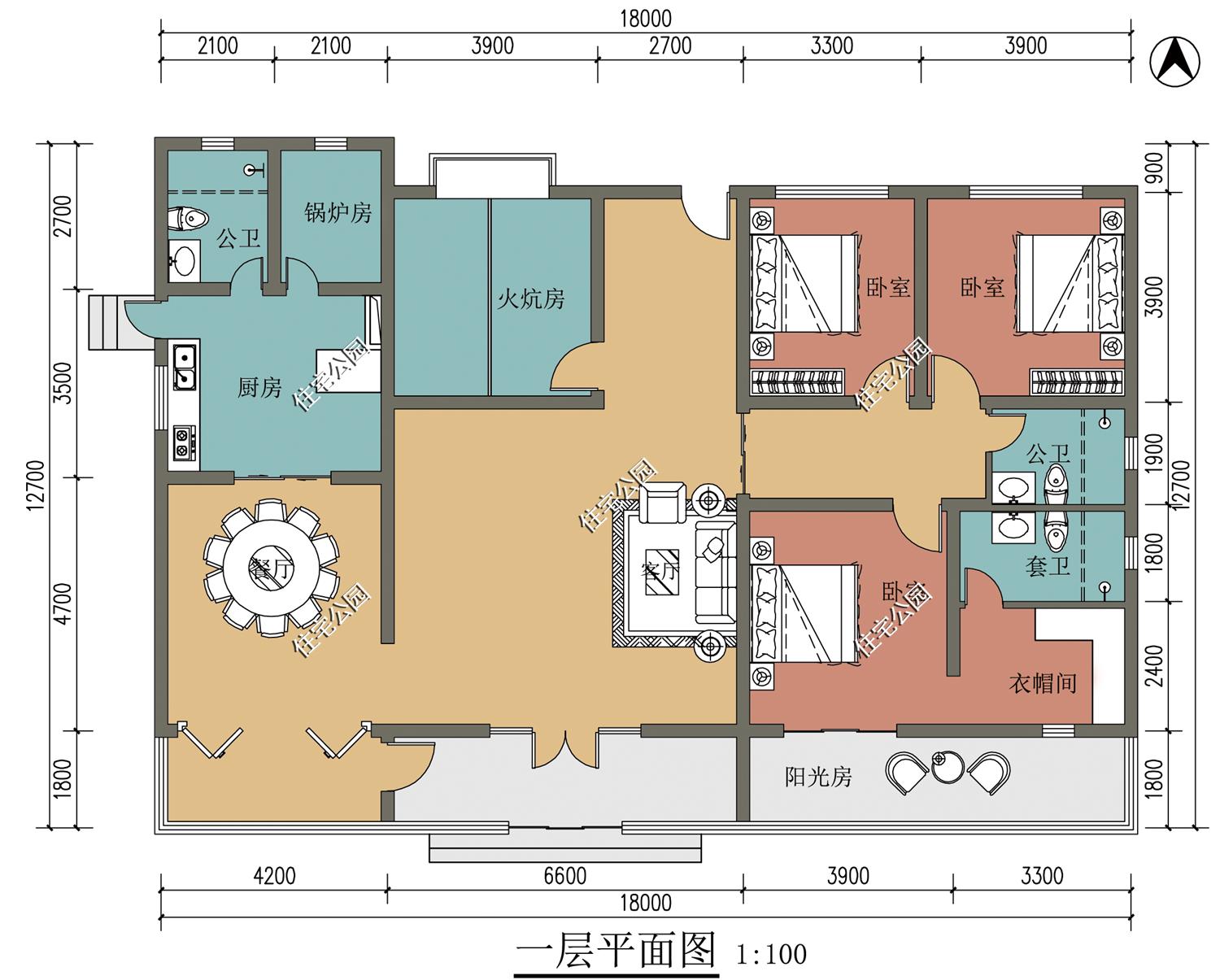 最实用100平农村别墅自建房,当下最流行的农村一层别墅