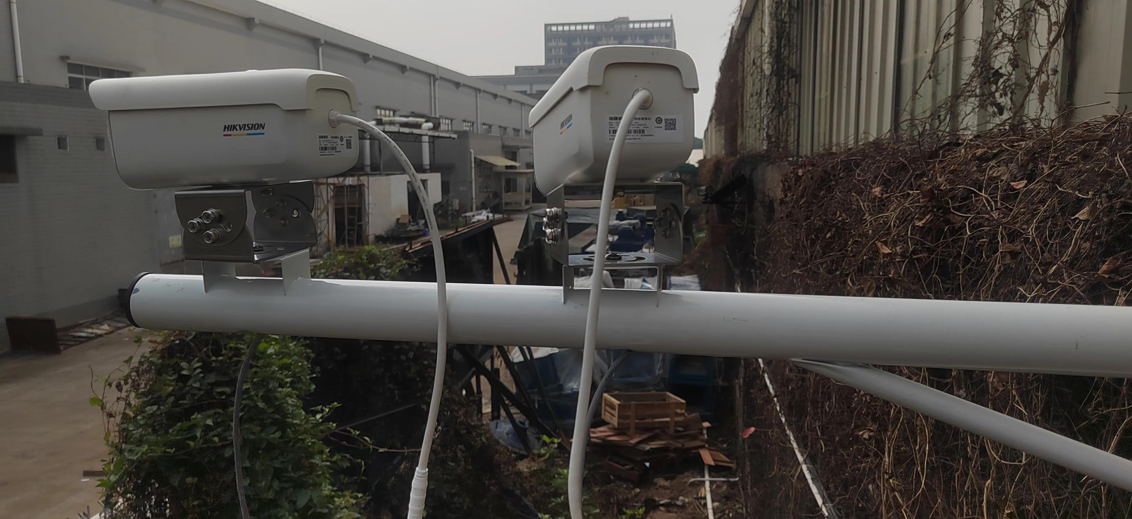 庭院监控摄像头安装教程,围墙上的监控摄像头怎么接