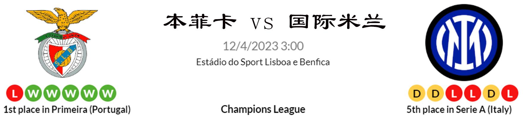 欧冠国际米兰vs本菲卡在哪直播,本菲卡vs国际米兰欧冠预测
