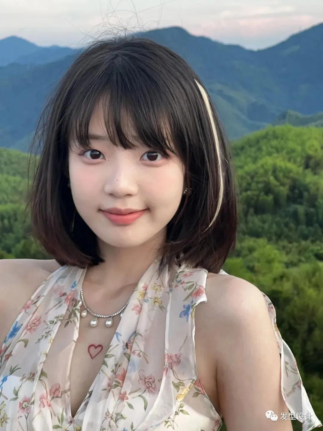 40-50岁女人圆脸短发,30-40岁洋气圆脸短发