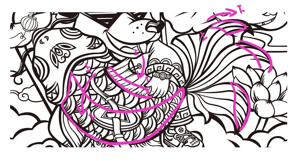 国潮风海报排版,国潮风插画作品介绍