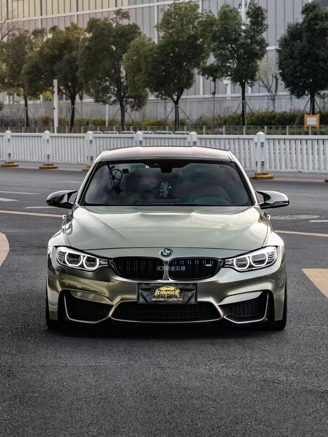 宝马m3改色膜水晶纳多灰,icr砂金石绿