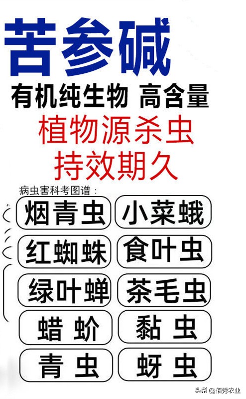 苦参碱能杀几种害虫,苦参碱对虫害有效吗