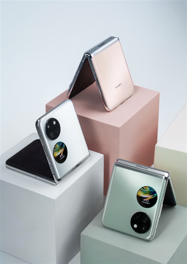 华为折叠屏手机pockets后摄自拍,华为折叠手机pockets绿屏幕