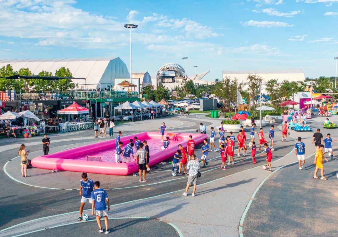 竞放势能水上足球友谊赛激情开赛