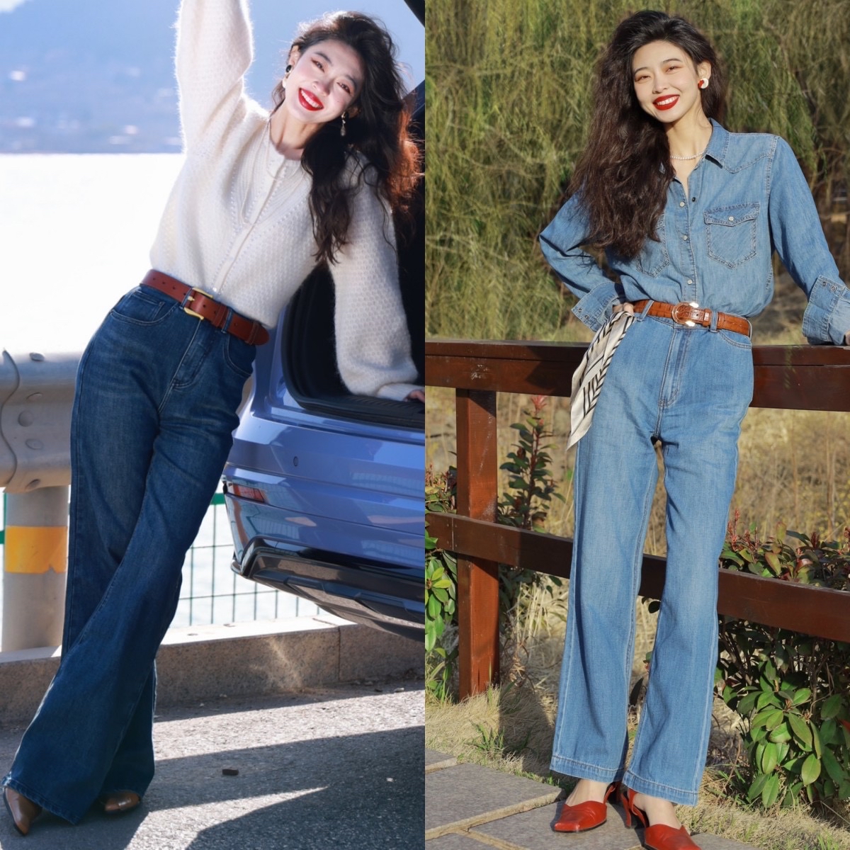 为啥穿牛仔裤看着不显高,为啥穿牛仔好看穿别的不好看