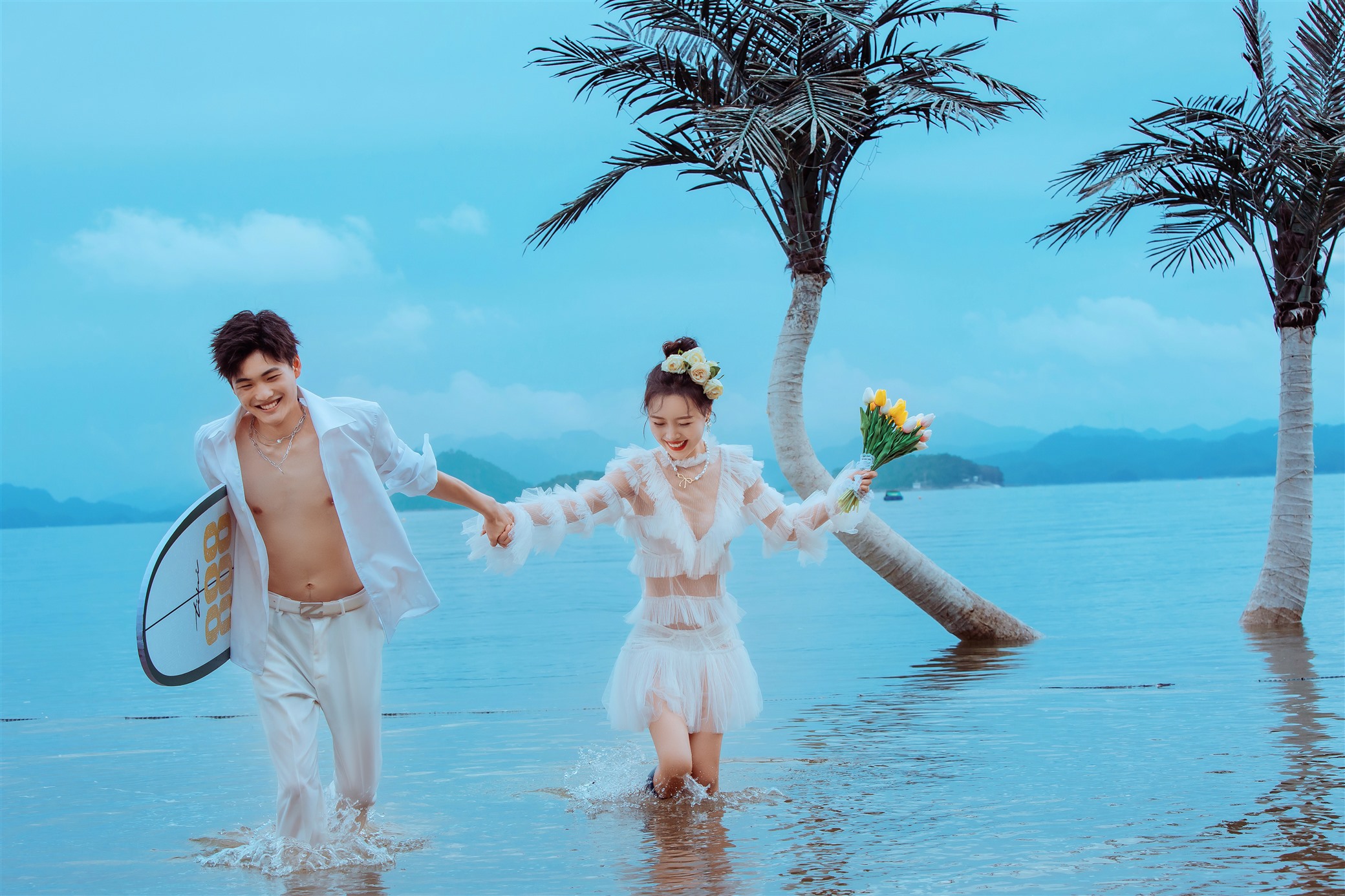 杭州海边旅拍婚纱照的地方推荐,杭州异域风旅拍婚纱照价目表