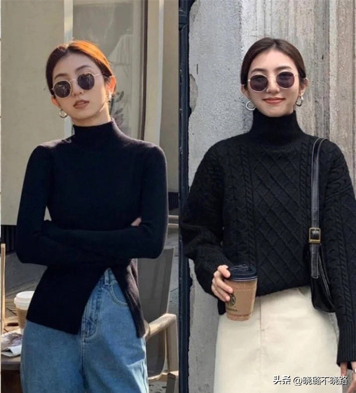 高领衫怎么搭配外套更好看,风衣半高领针织衫搭配