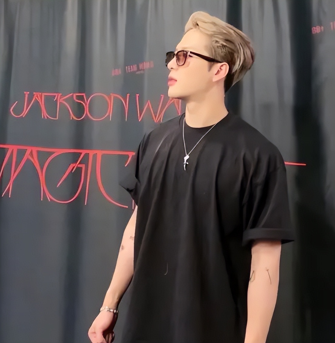 王嘉尔和高个子粉丝合影,王嘉尔为什么和那么多粉丝合影