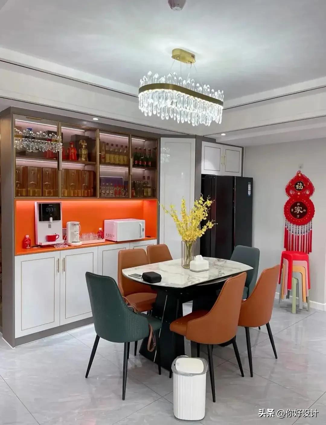 斜角冰箱柜子高级设计,冰箱柜设计效果图大全